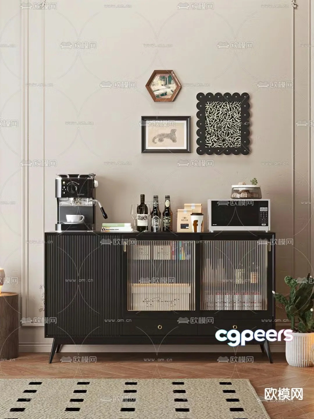 French sideboard 3d model