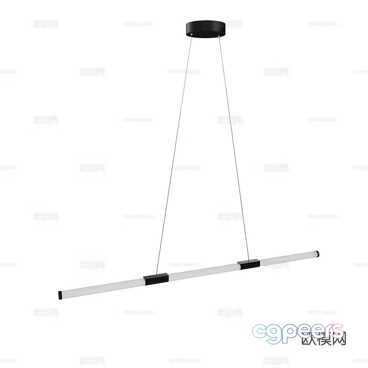 Office chandelier long chandelier 3d model