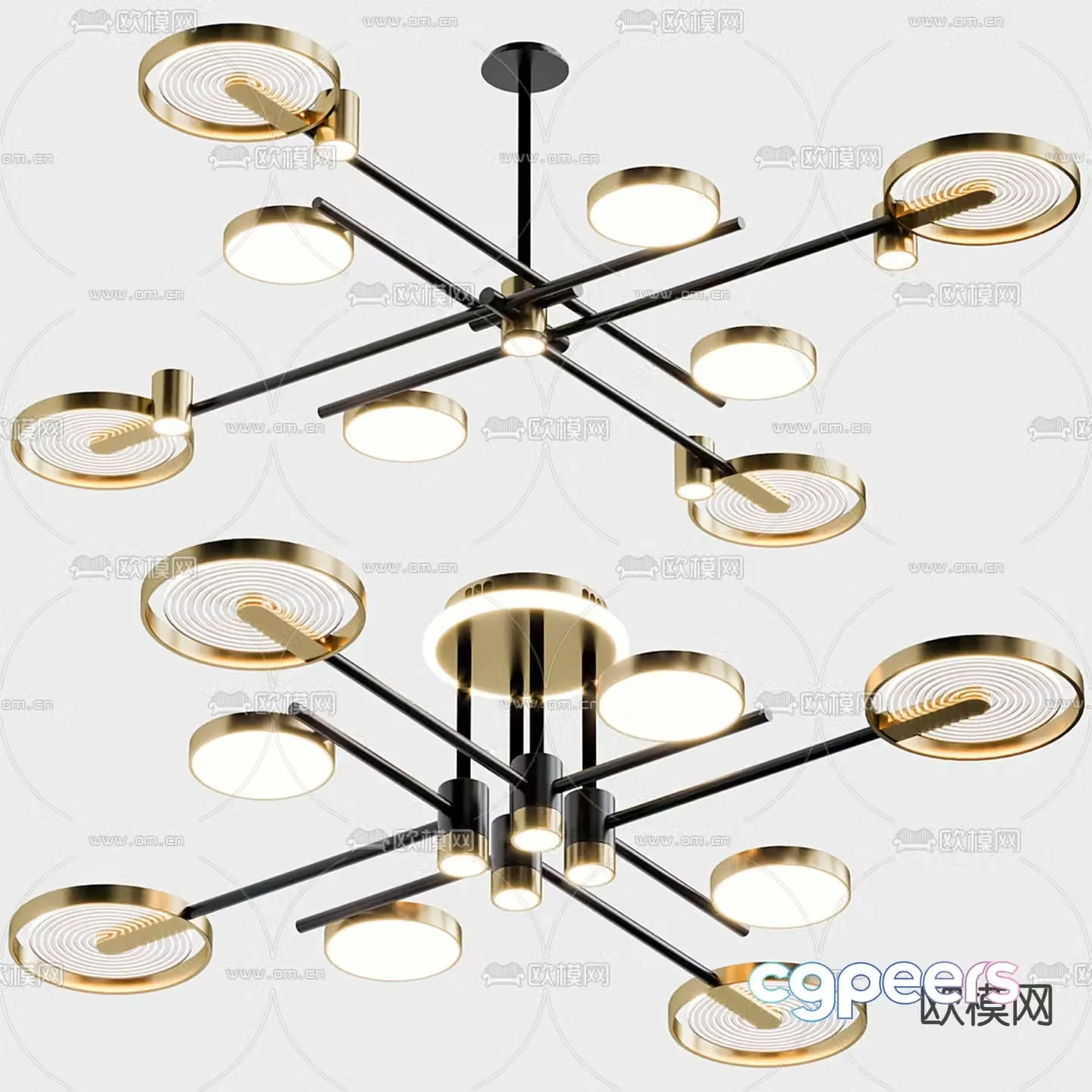 Lampatron VOLTA chandelier multi-head chandelier 3d model