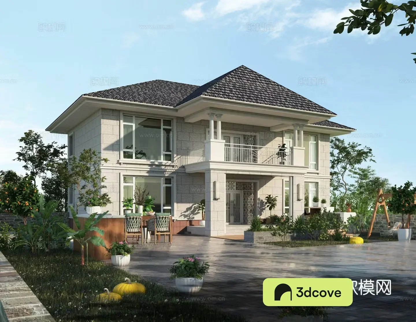 European style villa self-built house modern classical