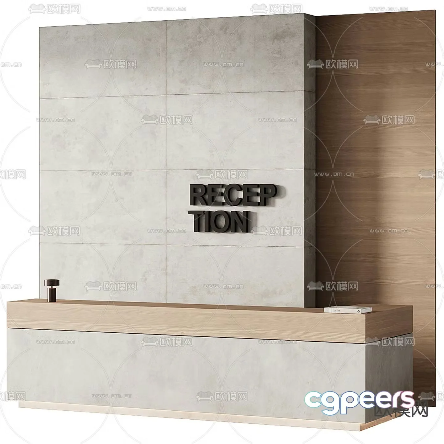 service desk front desk reception desk 3d model