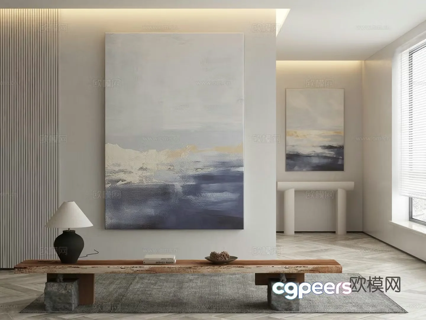 Modern Wasabi Hanging Painting Oil Painting 3D Model