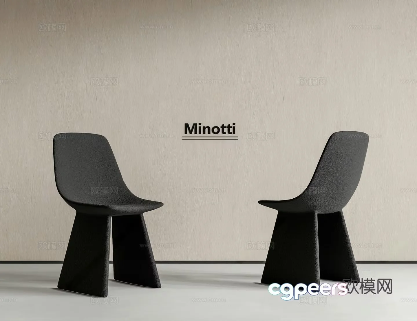 Modern dining chair cloth chair dining chair backrest chair leisure chair 3d model