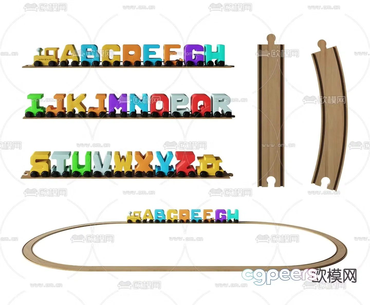 Children’s train toy 3d model