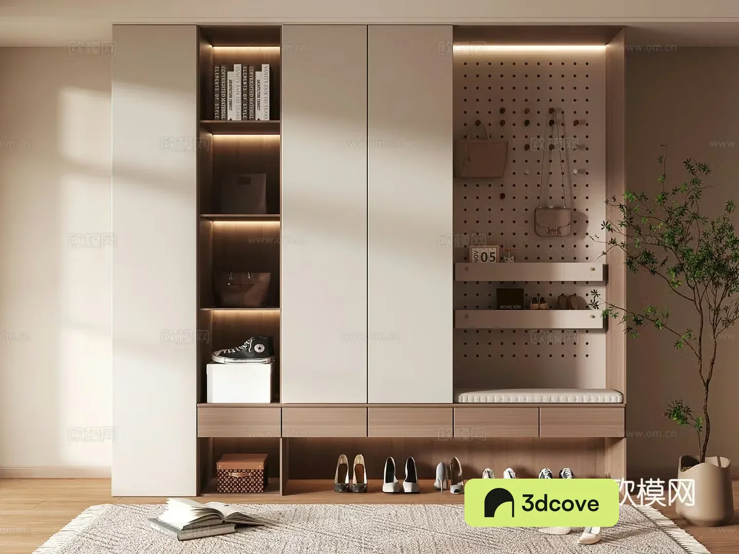 Shoe cabinet design shoe cabinet partition shoe cabinet porch shoe cabinet rendering