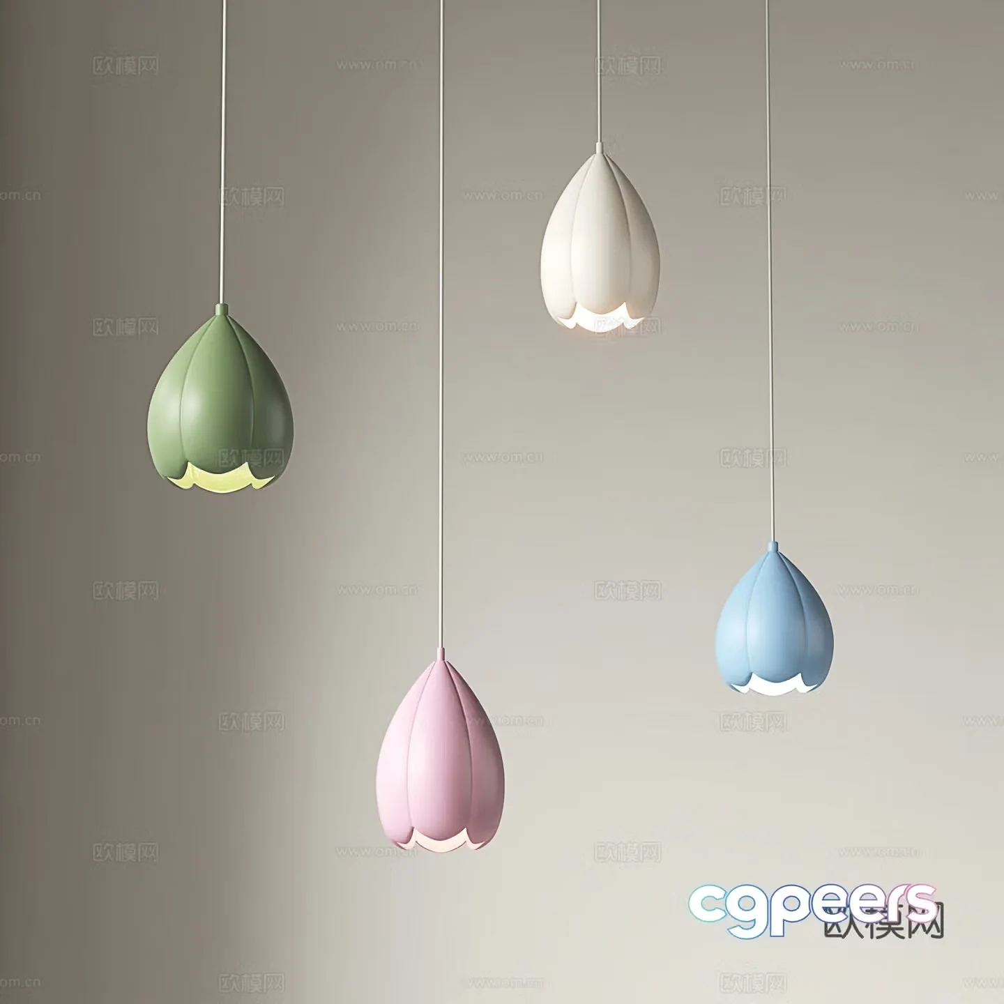 French chandeliers creamy chandeliers restaurant chandeliers girl’s room bud chandeliers children’s room bedside hang 3D model