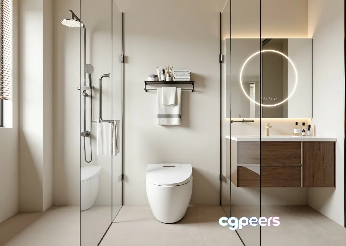 Modern Bathroom Vanity 3D Model – 9664 – VRAY Render