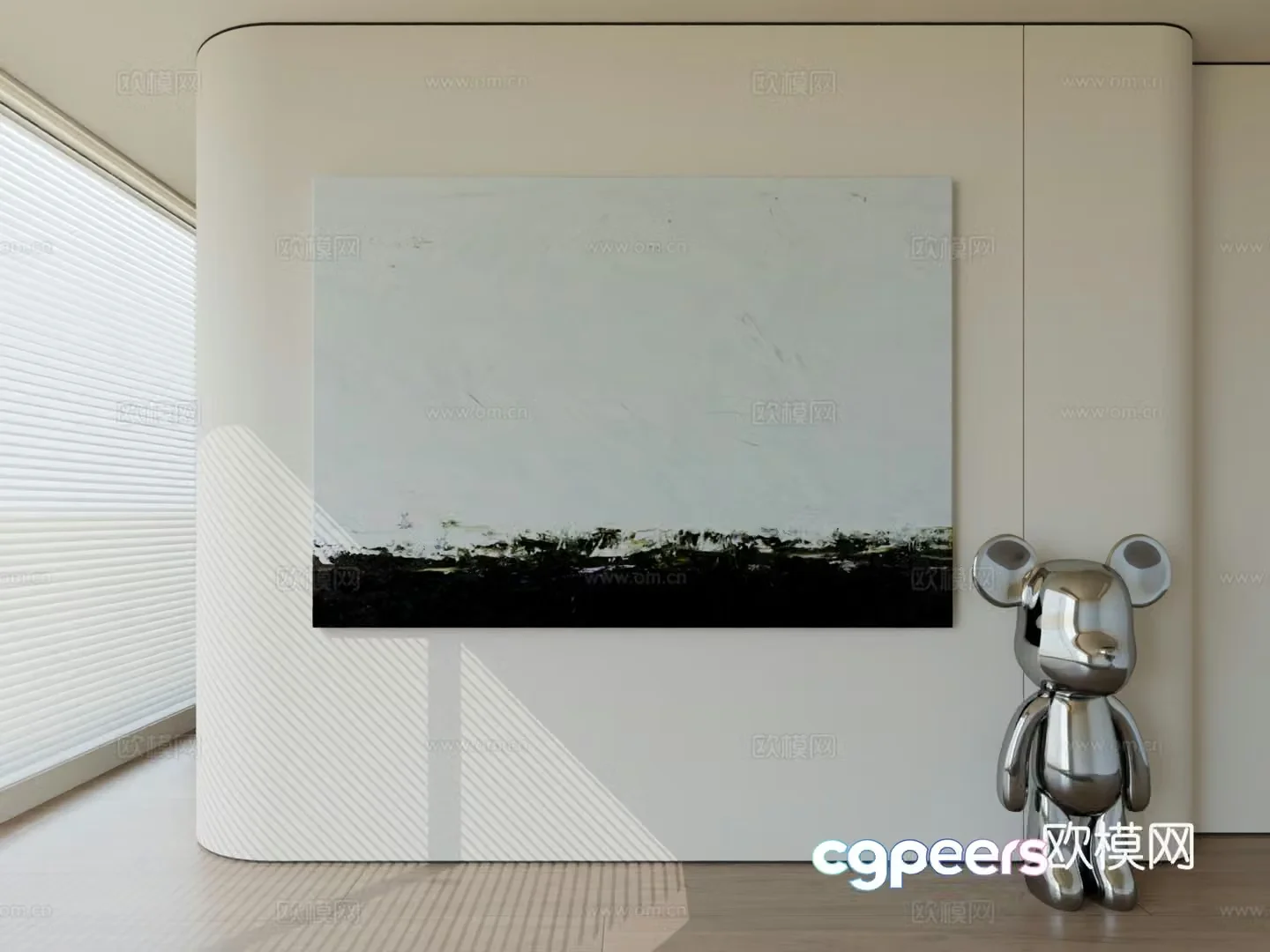 Modern minimalist hanging painting abstract art hanging painting 3d model