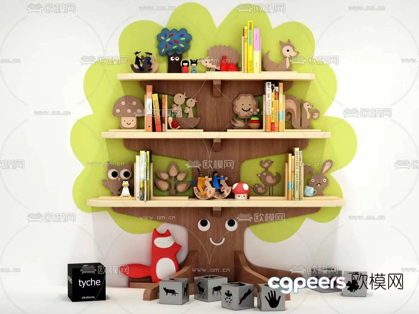 Modern children’s toys books jewelry ornaments 3d model