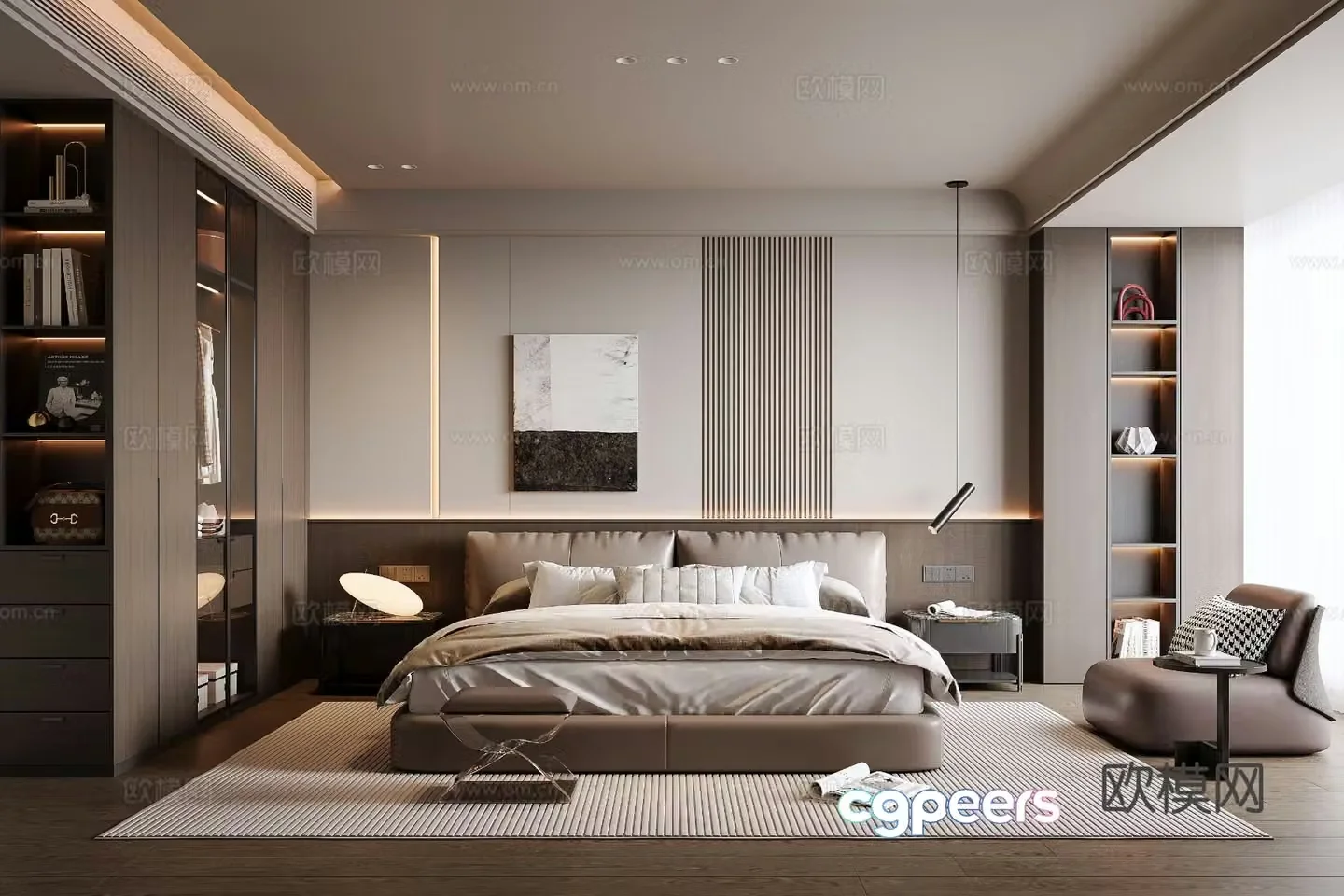 Italian style bedroom master bedroom 3d model