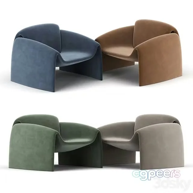 3ds Max Free – LE CLUB Armchair By Poliform (4 color options)