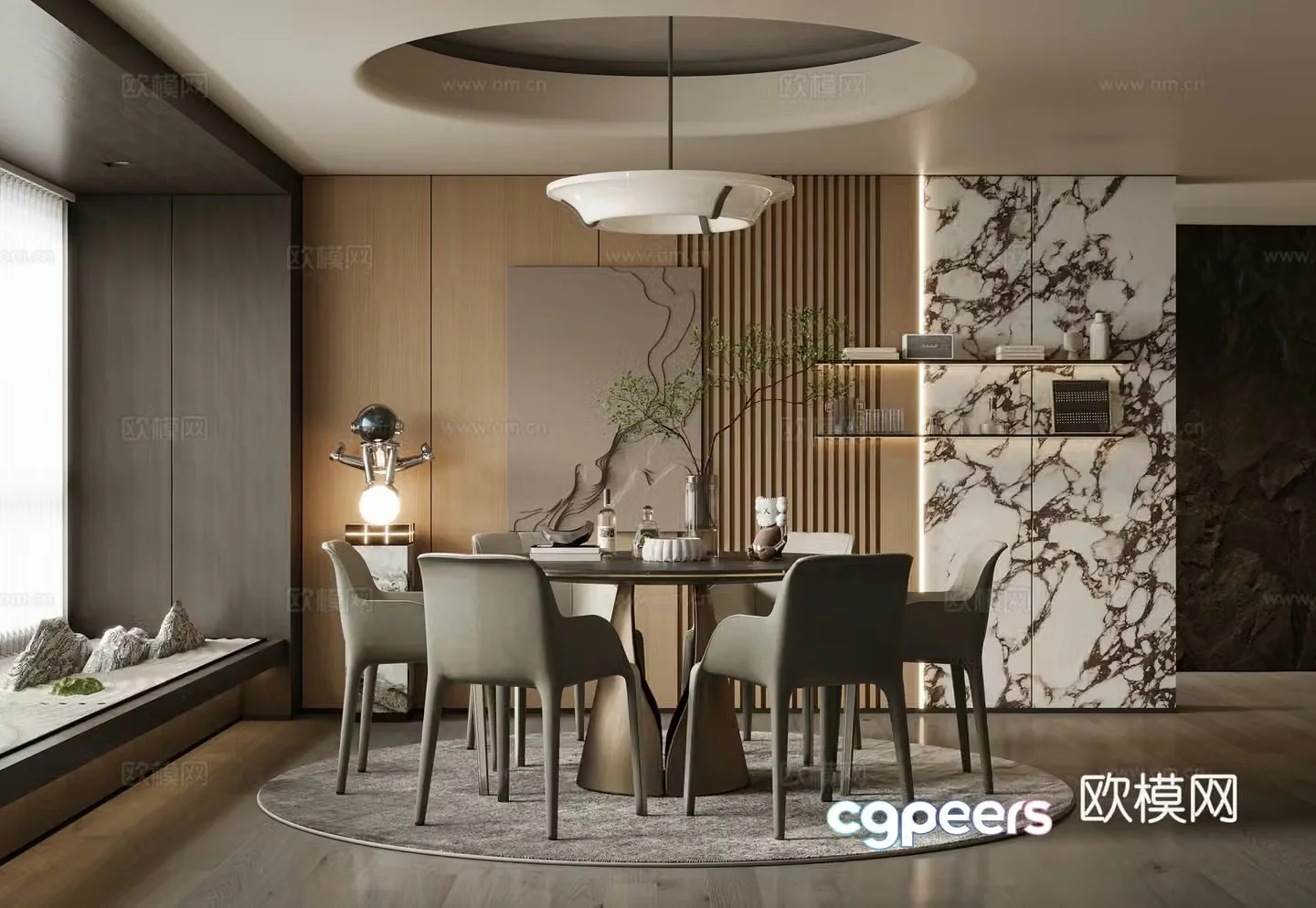 Modern restaurant 3d model