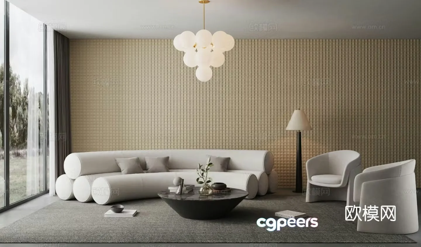 Modern living room 3d model