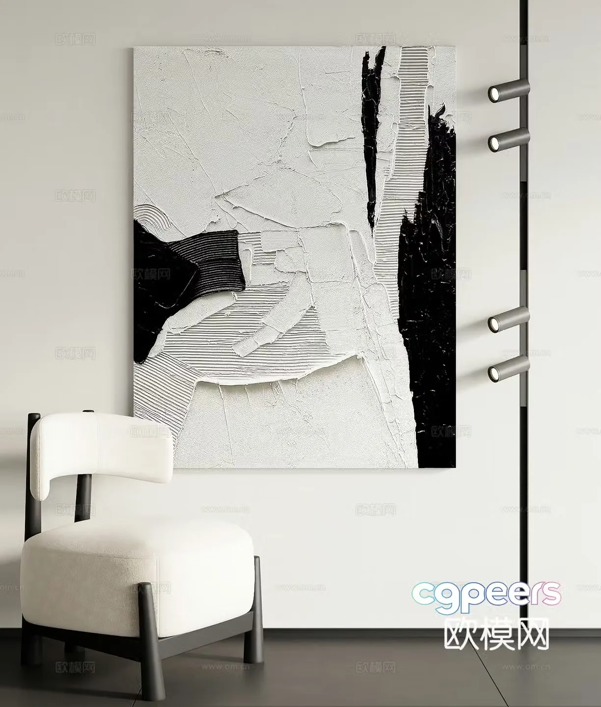 Modern decorative painting 3d model