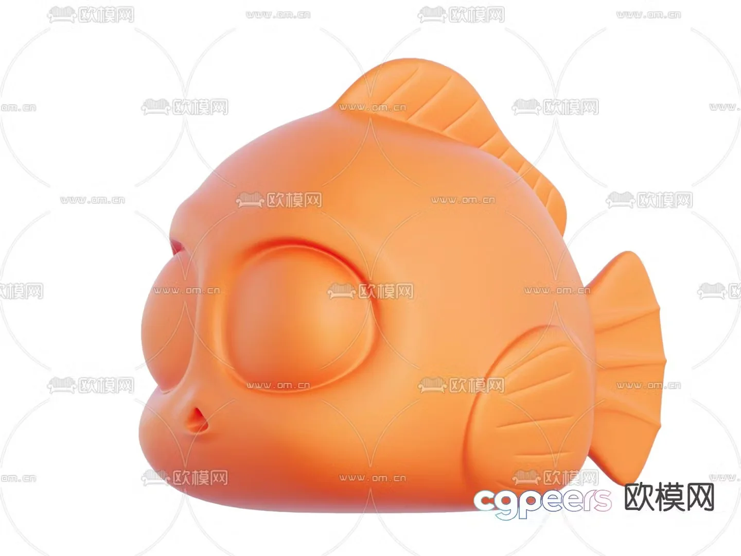 clown fish toy 3d model