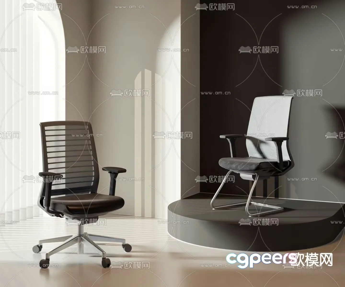 Office chair staff chair 3d model