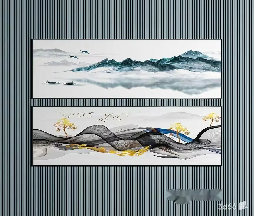 Two Landscape Paintings 3D Model – 21662 – VRAY Render