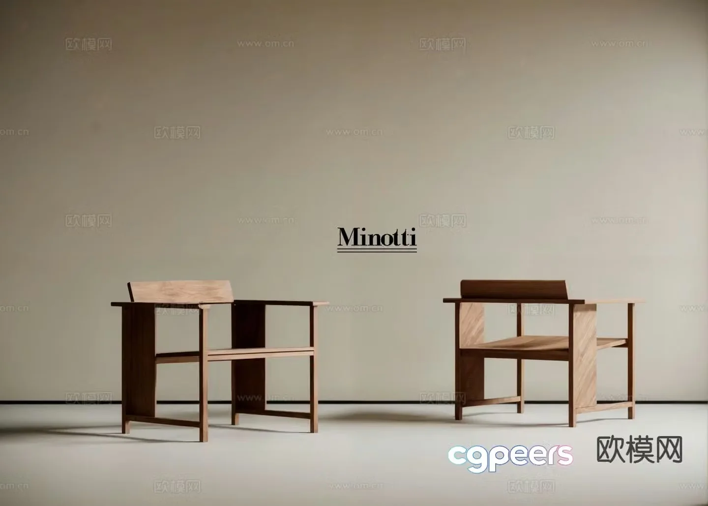 Wabi-sabi chair leisure chair 3d model