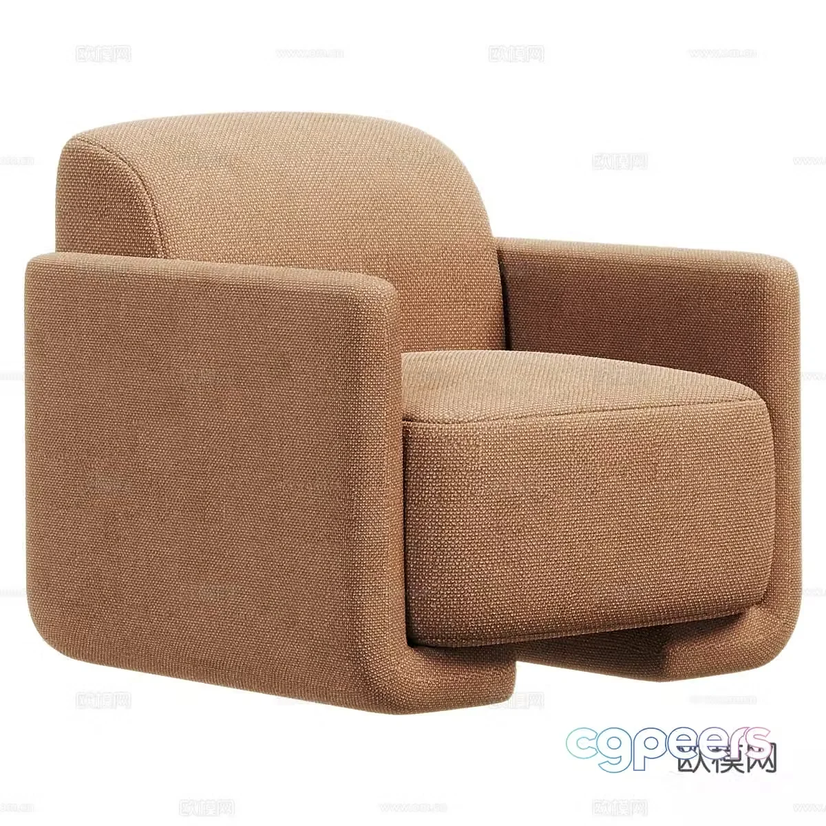New Chinese single casual sofa 3D model