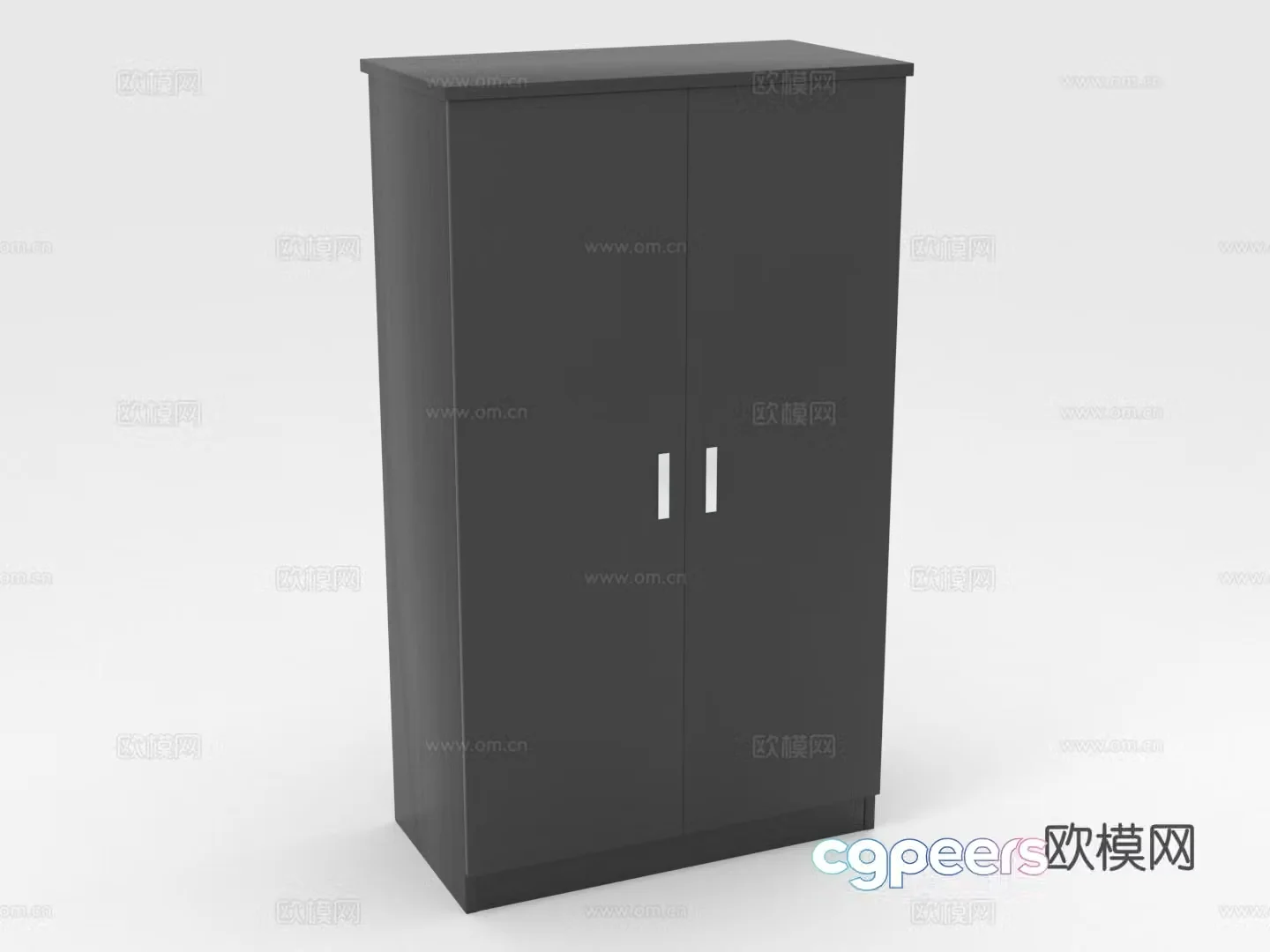 Wardrobe Storage Locker Locker Two-door Cabinet Stand Cabinet 3D Model
