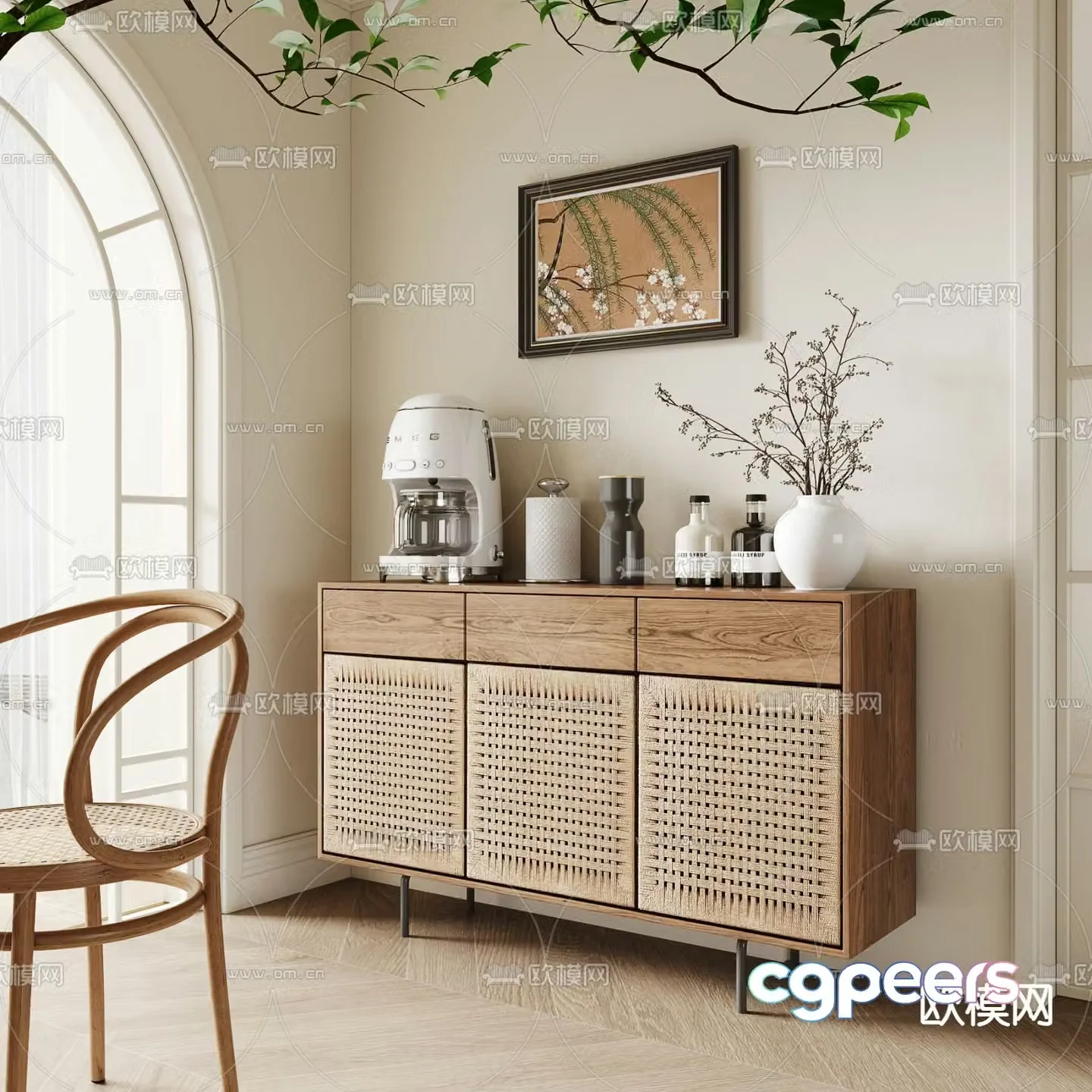 Middle-aged sideboard 3D model