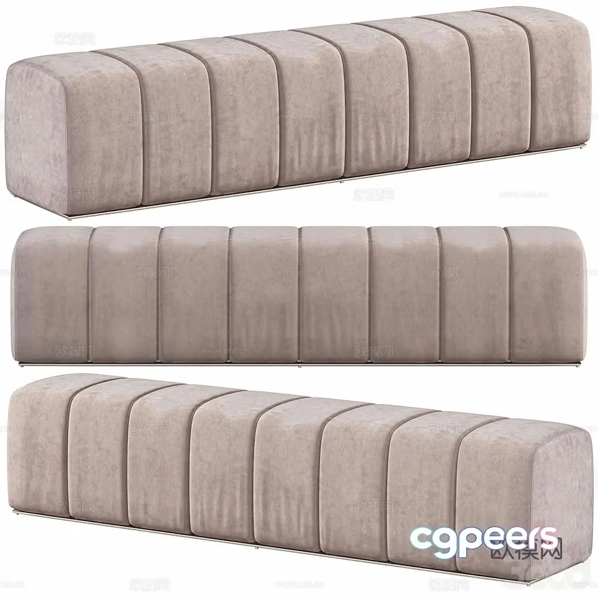 Modern Casalusso sofa stool 3d model