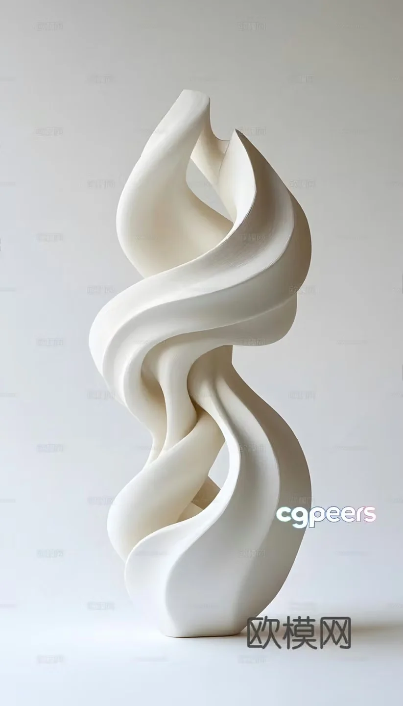 Modern sculpture ornaments Minimalist art installation Modern wooden ornaments Special ornaments Abstract sculpture 3D model