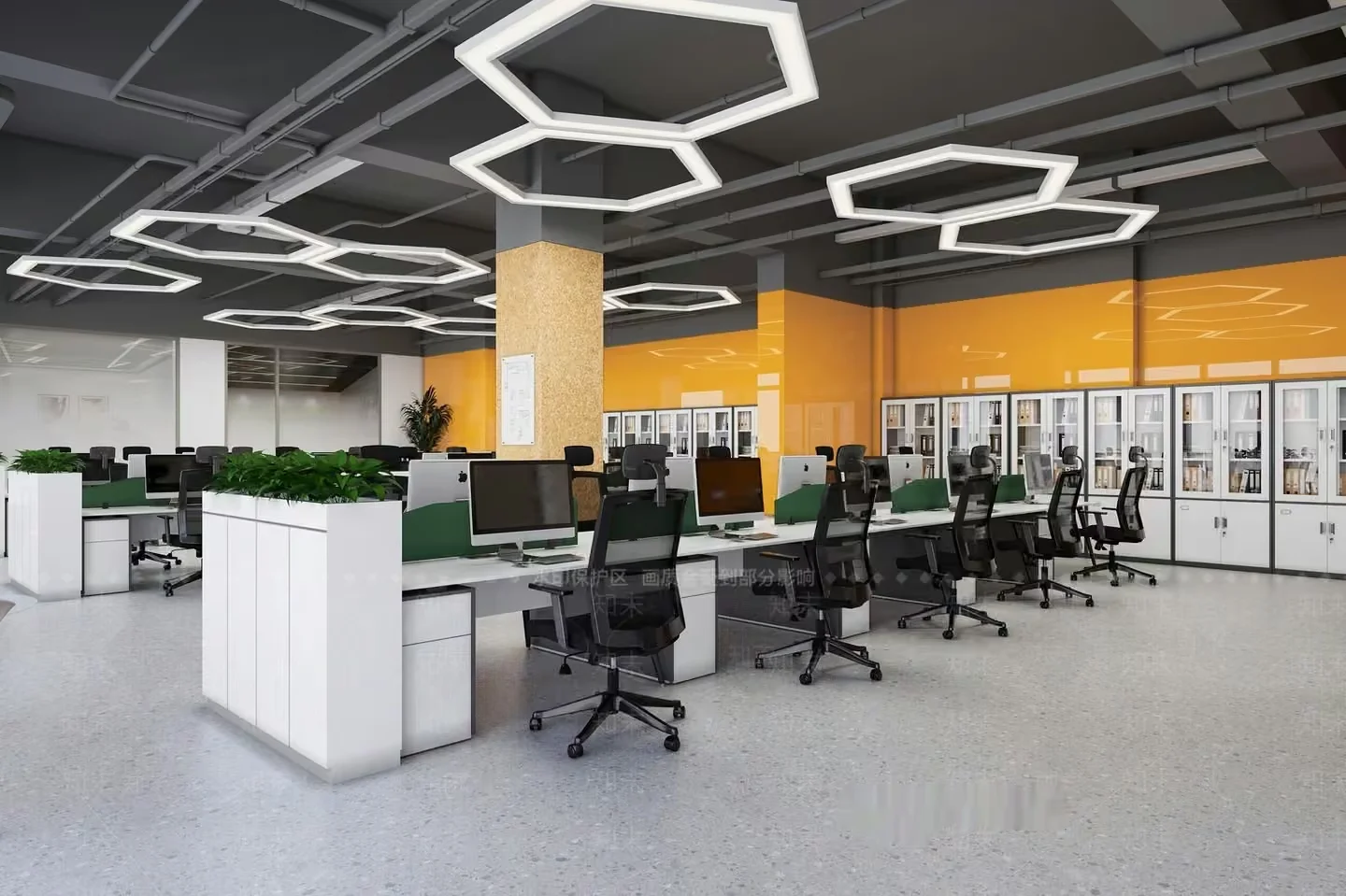 Modern Office Space 3D Model – 15750 – VRAY Render