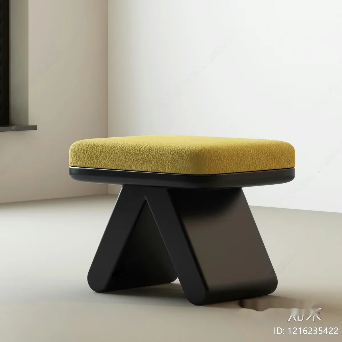 Modern Black Bench 3D Model – 15342 – VRAY Render