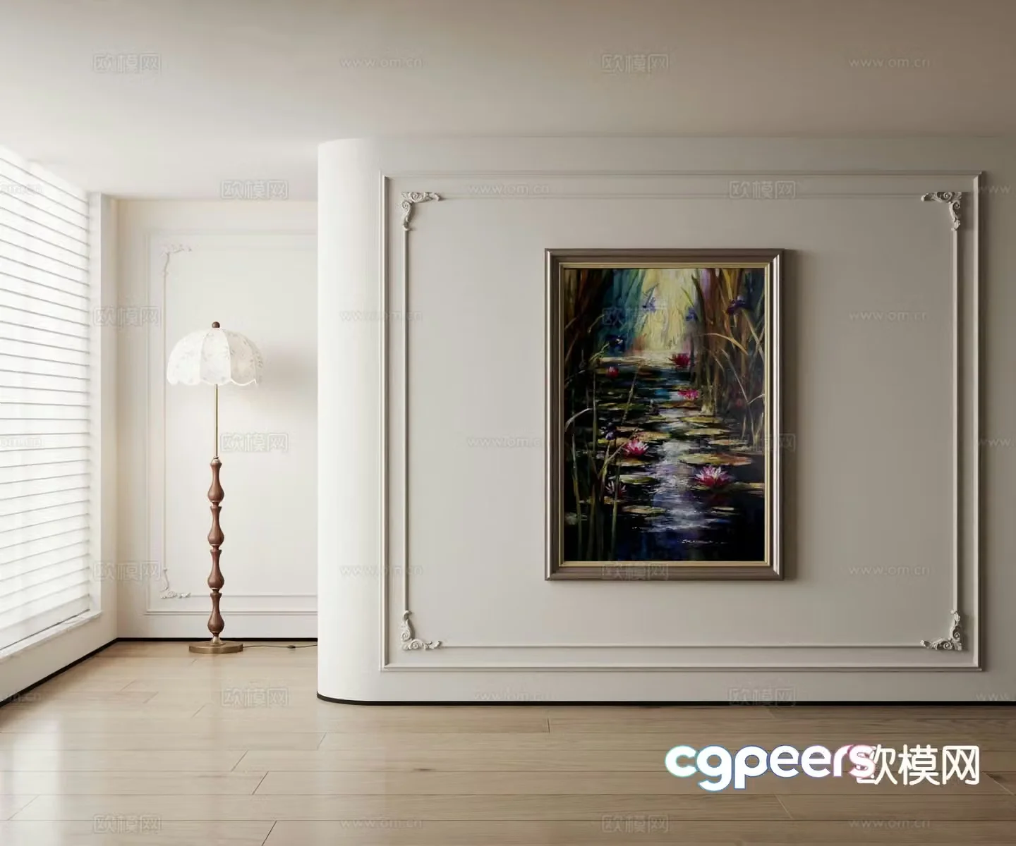 American oil painting art painting decorative painting 3d model