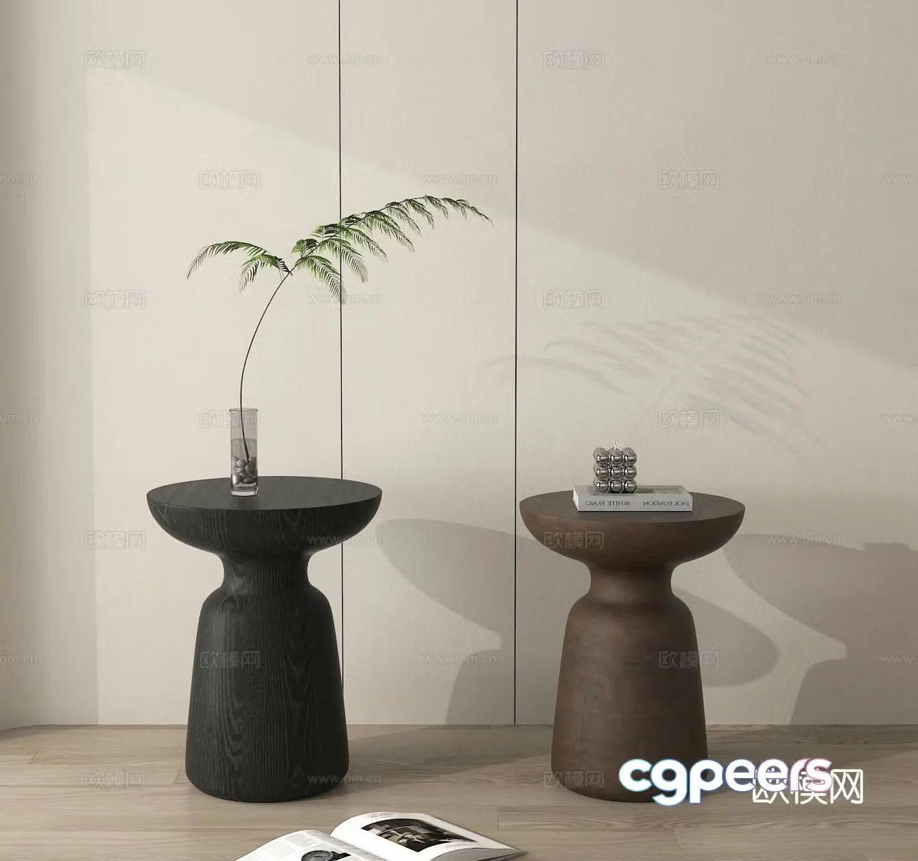 side angle round flower art 3D model
