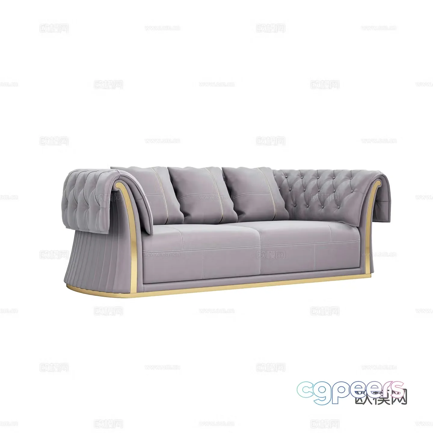 Modern double sofa 3d model