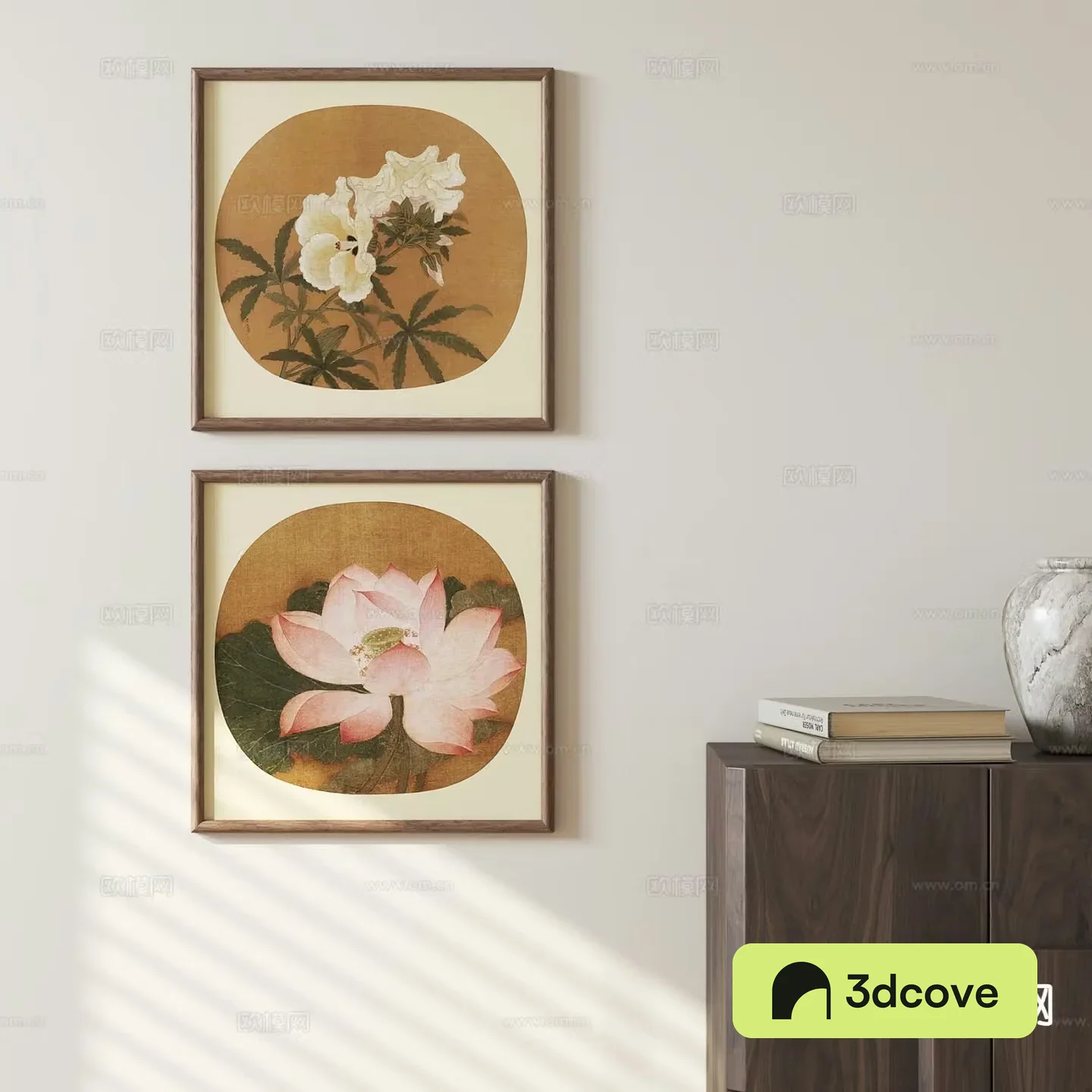 New Chinese style flower hanging painting