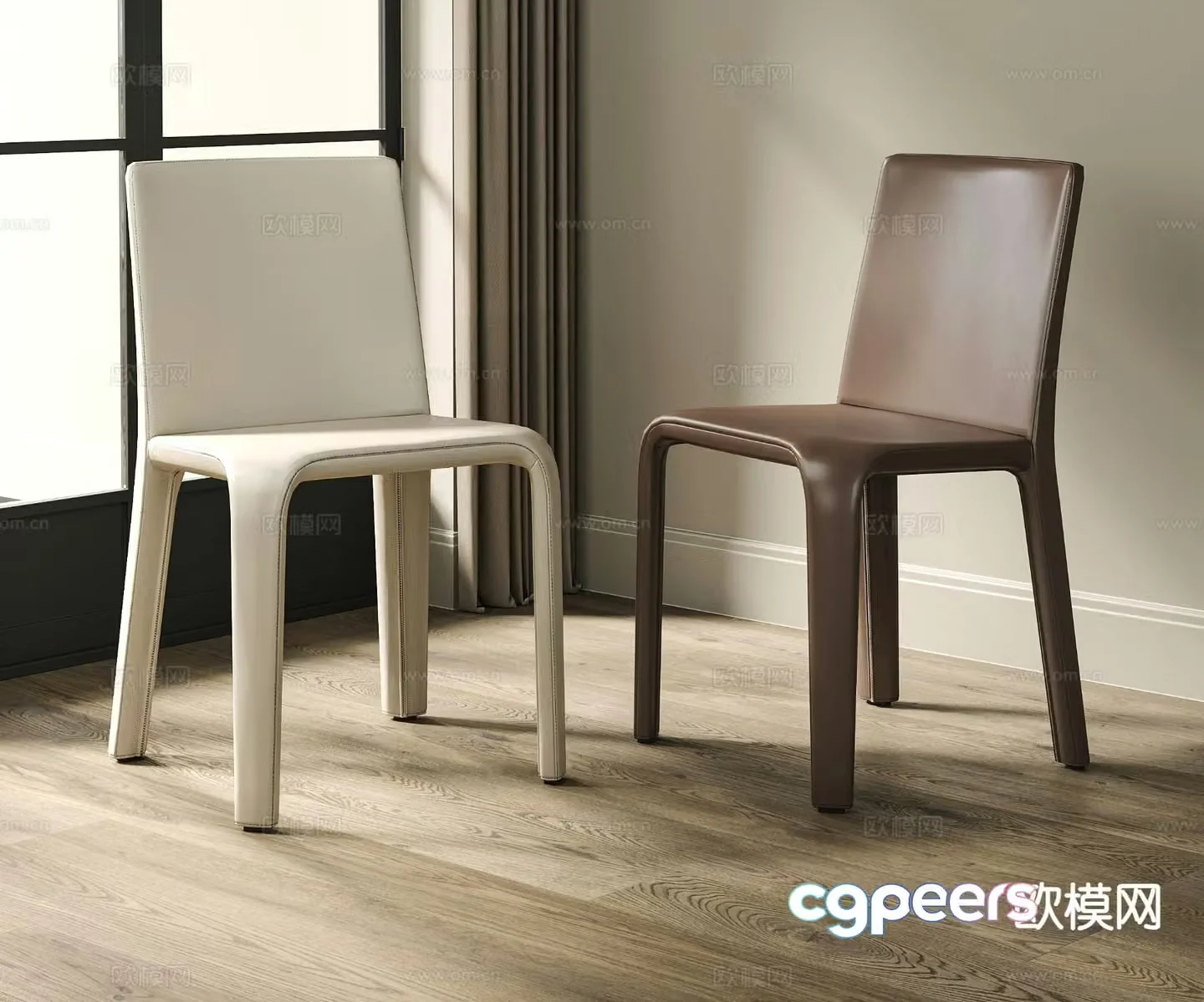 Italian chair dining chair 3d model