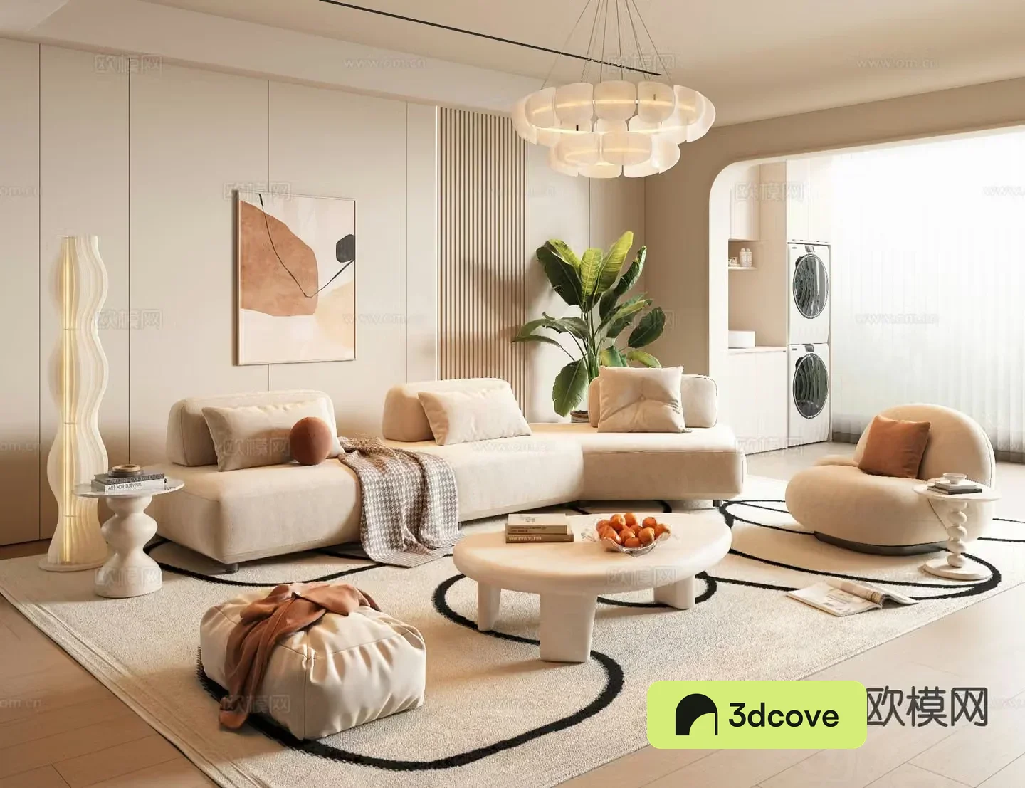 Cream style living room