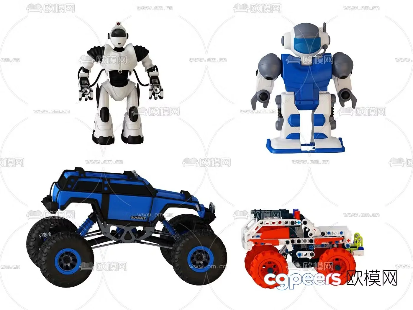 Modern car smart robot children’s toy 3d model