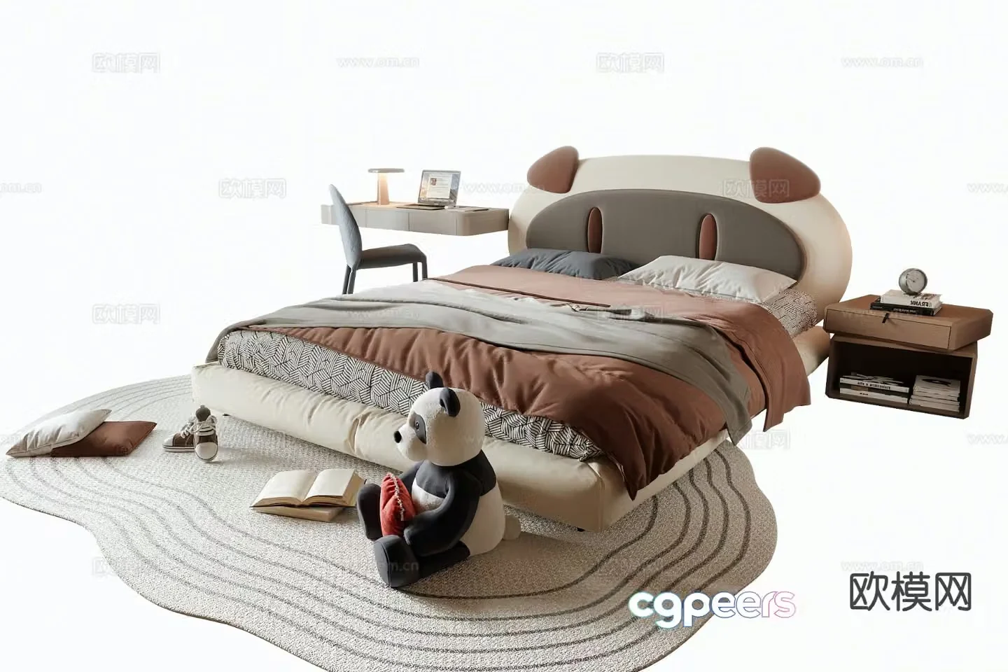 Modern children’s bed 3d model