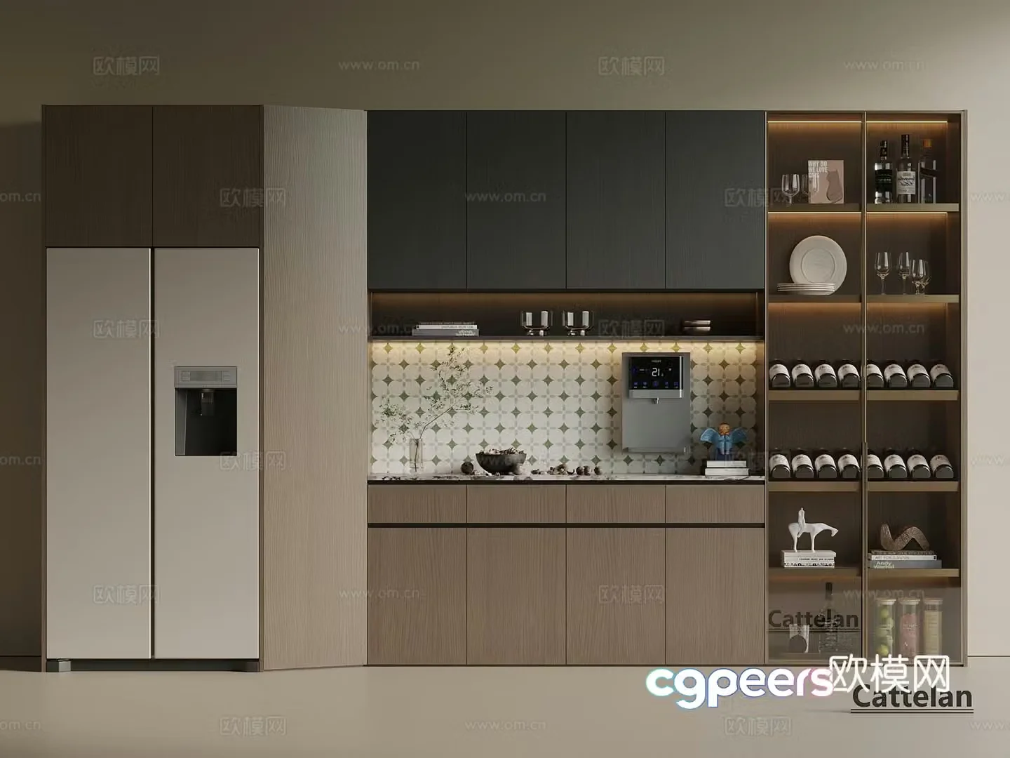 Italian style medieval wine cabinet refrigerator wine cabinet glass wine cabinet shoe cabinet wine cabinet restaurant wine 3D model