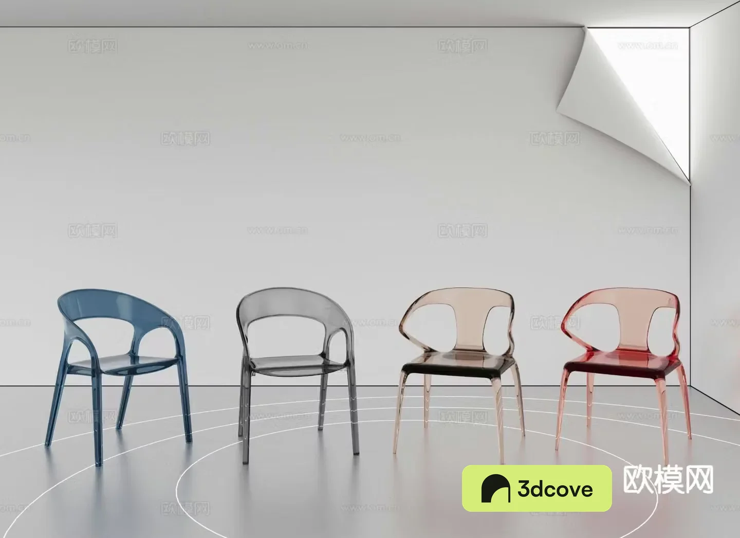 Modern creative transparent chair acrylic chair
