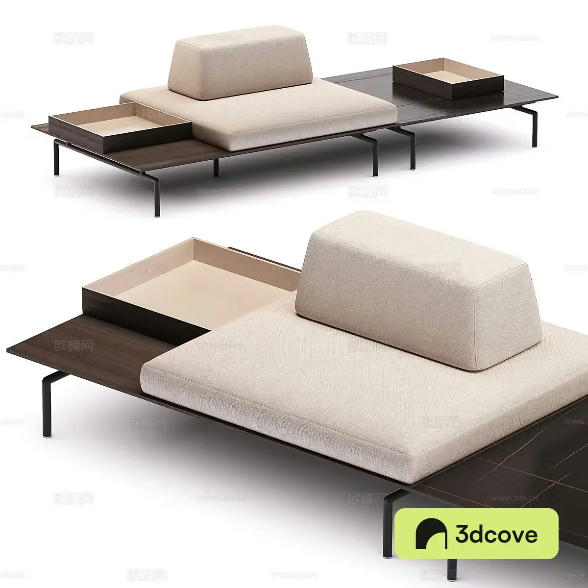 Sofa coffee table combination