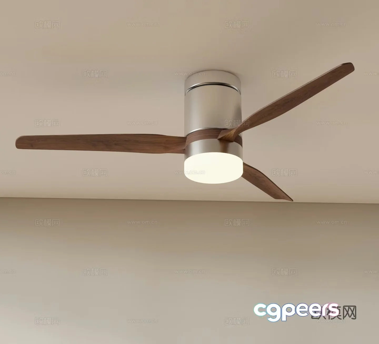 Modern ceiling fan fan chandelier 3d model