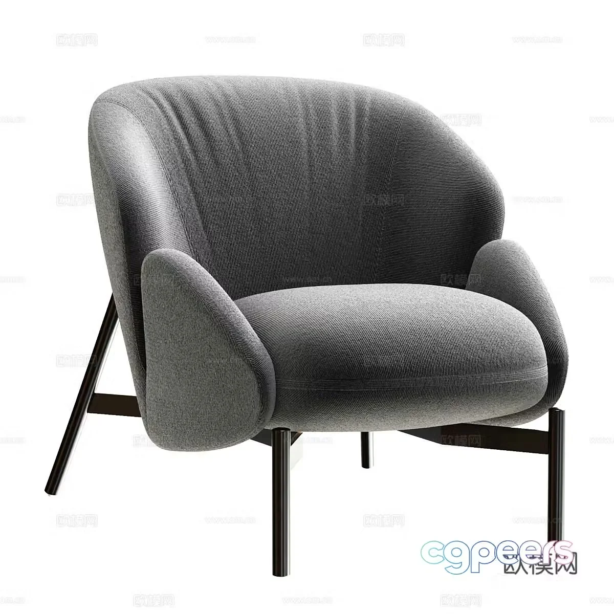 Modern sofa chair leisure chair 3d model