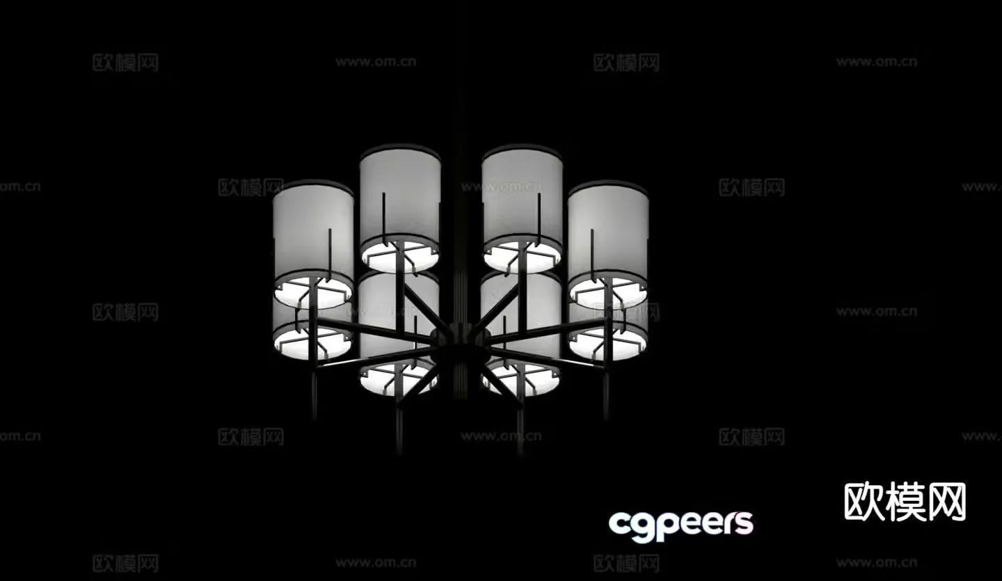 Creative chandelier art chandelier 3d model