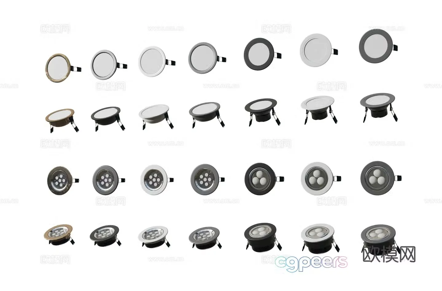 Modern downlight spotlight lighting 3d model