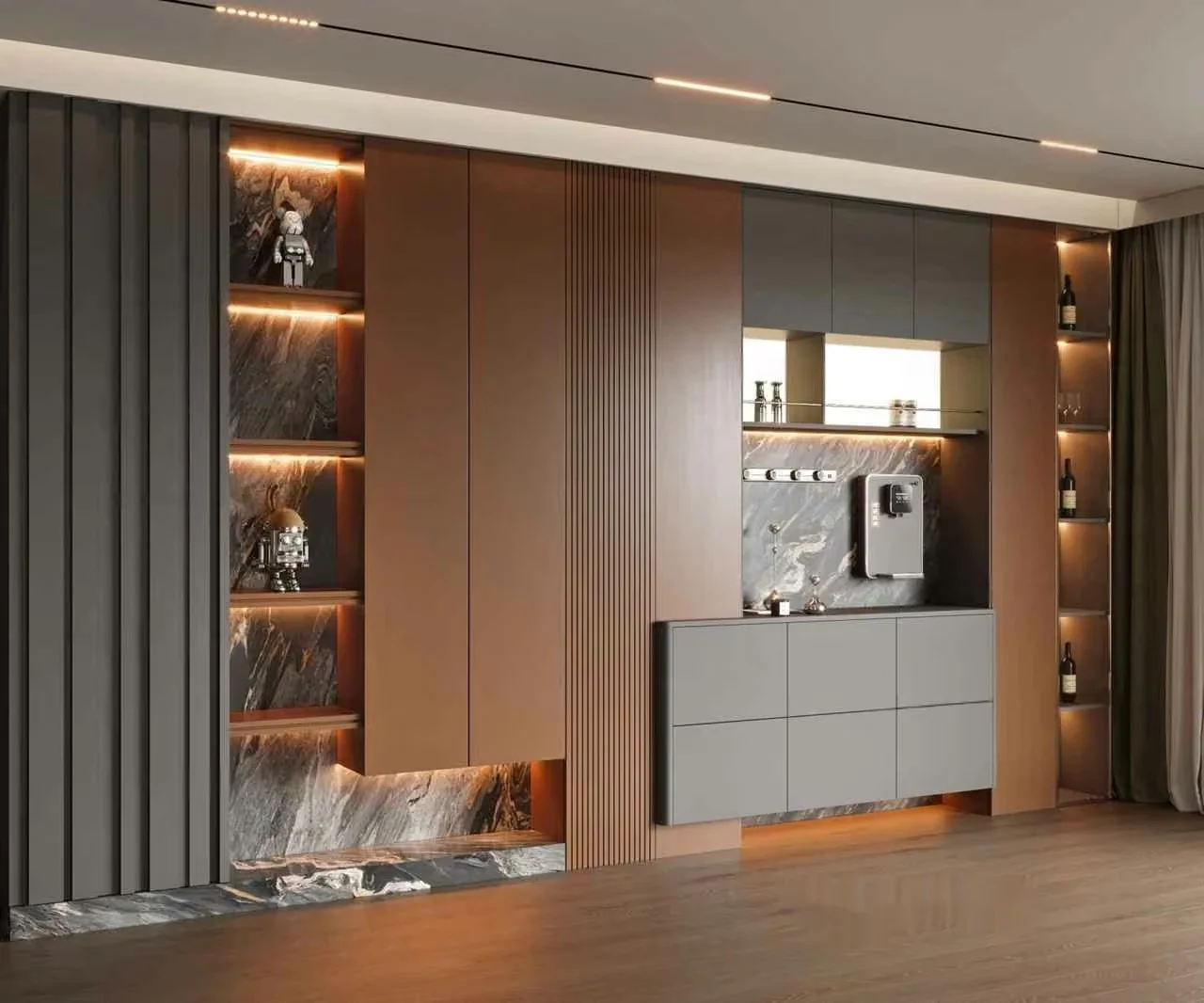 Modern Kitchen Design 3D Model – 17832 – CORONA Render