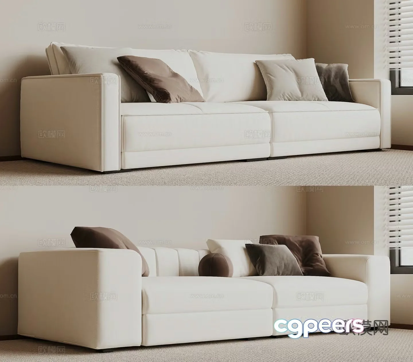 Modern love sofa 3d model