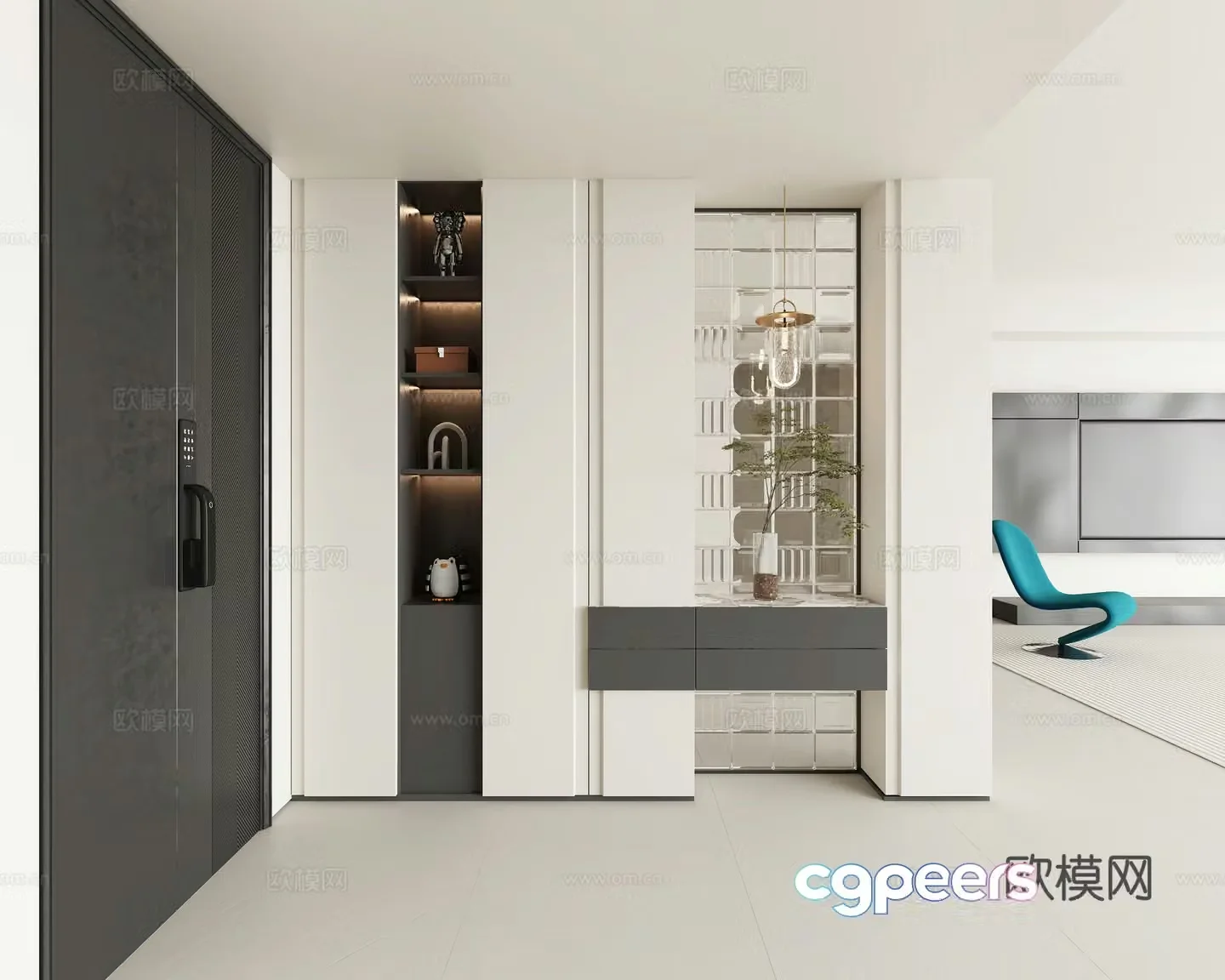 Modern entrance door entrance 3D model