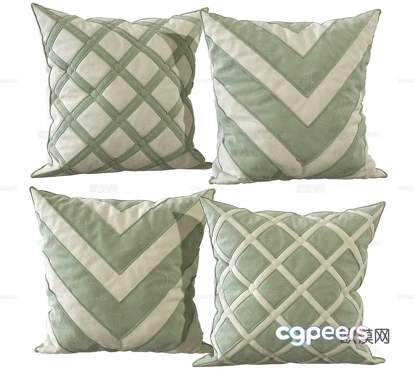 Pillow combination pillow pillow sofa pillow single chair pillow bed head pillow pattern pillow 3D model