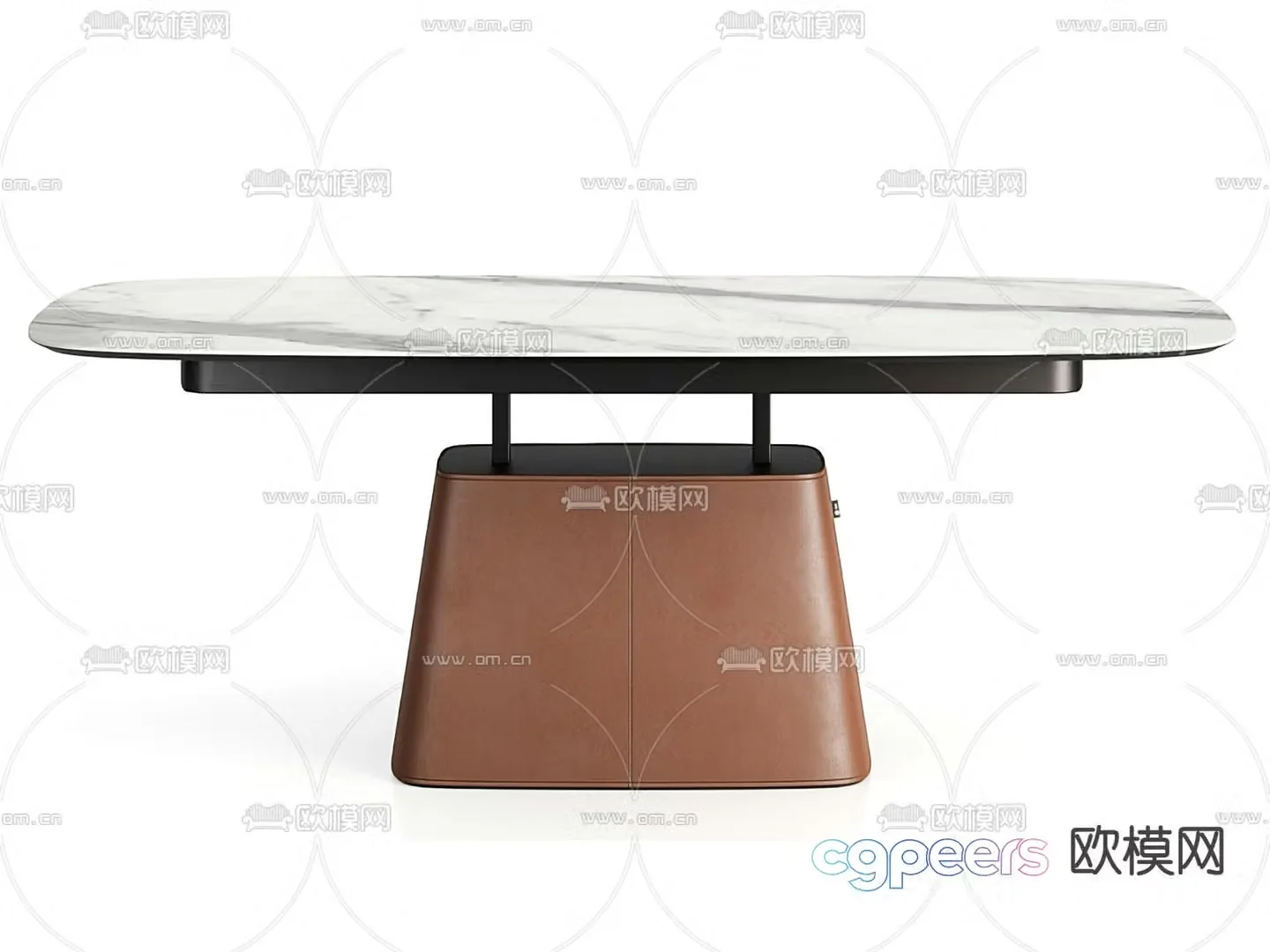 Poliform marble dining table 3d model