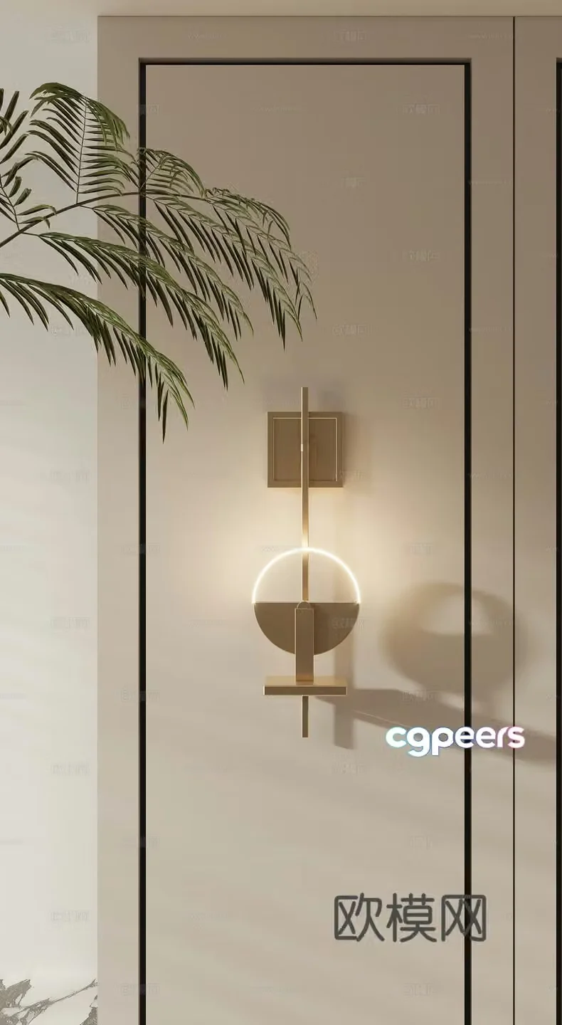 Light luxury wall lamp 3D model